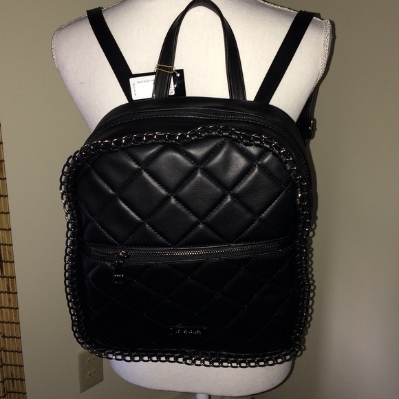 bebe Handbags - NEW BeBe Black Devon Quilted Backpack